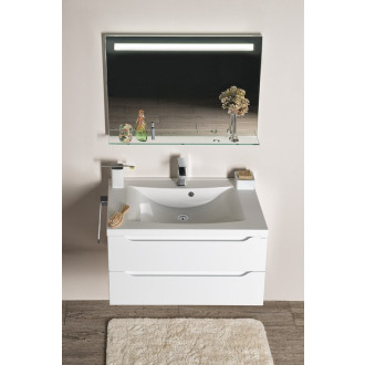 BRETO zrcadlo s LED osvětlením a policí 800x608mm BT080