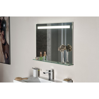 BRETO zrcadlo s LED osvětlením a policí 800x608mm BT080