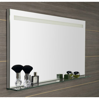 BRETO zrcadlo s LED osvětlením a policí 1200x608mm BT120