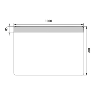 Nimco ZP 23004 LED zrcadlo 1000x700