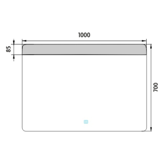 Nimco ZP 23004V LED zrcadlo 1000x700 s dotykovým senzorem