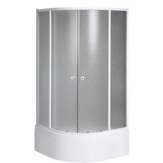 ARLEN čtvrtkruhová sprchová zástěna 800x800x1500 mm, sklo Brick BTR803