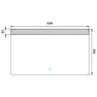 Nimco ZP 23006V LED zrcadlo 1200x700 s dotykovým senzorem