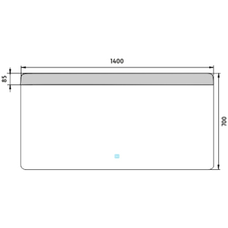 Nimco ZP 23008V LED zrcadlo 1400x700 s dotykovým senzorem