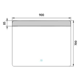 Nimco ZP 23019V LED zrcadlo 900x700 s dotykovým senzorem