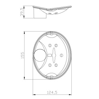 Mýdlenka pro sprchovou tyč 25mm, plast SK080