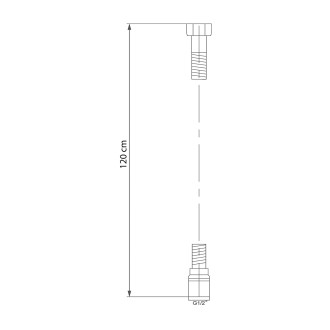 SOFTFLEX plastová sprchová hadice, 120cm, metalická stříbrná/chrom 1208-10
