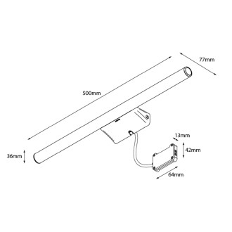 IRENE 2 LED svítidlo, 9 W, 500x35x77 mm, chrom E27556CI