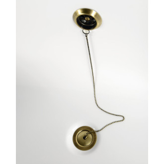 CHARLESTON volně stojící vana 188x83x69cm, nohy bronz, černá/bílá 72960