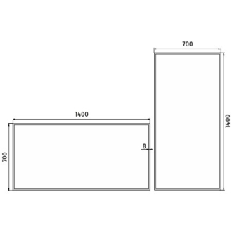 Nimco ZP 13008 LED zrcadlo 1400x700