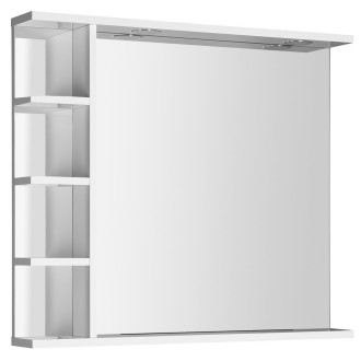 KORIN zrcadlo s LED osvětlením a policemi 80x70x12cm KO350