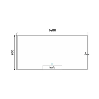 Nimco ZP 13008V LED zrcadlo 1400x700 s dotykovým senzorem
