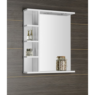 KORIN zrcadlo s LED osvětlením a policemi 60x70x12cm KO370