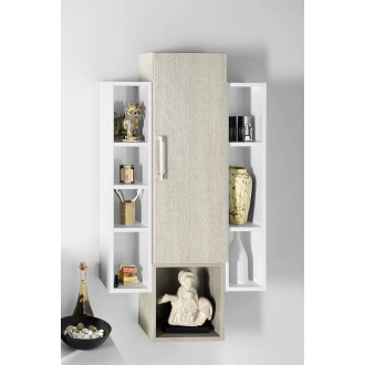 ESPACE otevřená policová skříňka 20x94x22cm, dub stříbrný ESC130-1111