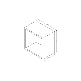 ESPACE otevřená policová skříňka 35x35x22cm, bílá ESC150-3030