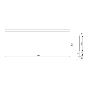 DEEP PLAIN NIKA panel 130x36cm 72956