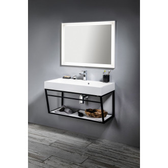 FLUT zrcadlo s LED podsvícením 900x700mm, bílá FT090