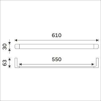 Nimco Maya MA 29061-26 Držák na ručníky, 61 cm