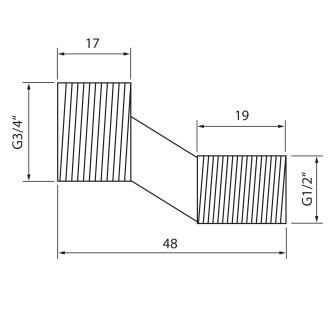 Sada etážek 1/2" x 3/4", pár ET654