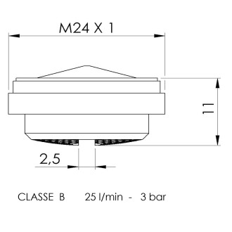 Perlátor vnější závit M24x1, plast AERPL AERPL