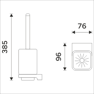 Nimco Maya černá MAC 29094CN-90 Toaletní WC kartáč