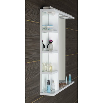 KORIN zrcadlo s LED osvětlením, zásuvkou a policemi 60x70x12cm KO377