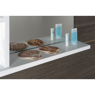 KORIN zrcadlo s LED osvětlením, zásuvkou a policemi 60x70x12cm KO377
