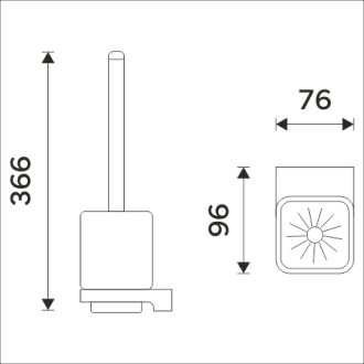 Nimco Maya černá MAC 29094KN-90 Toaletní WC kartáč