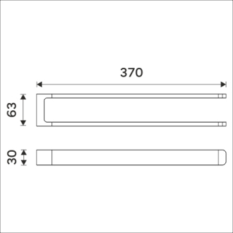 Nimco Maya černá MAC 29098-90 Držák na ručníky, 37 cm