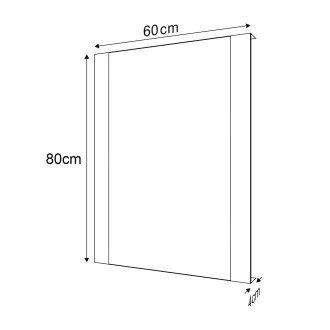 DURANGO zrcadlo s LED osvětlením 600x800mm, senzor DG060