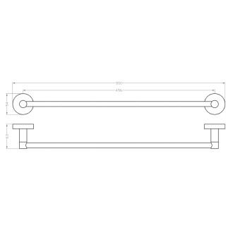 Magnetický držák ručníků 55cm XJ439