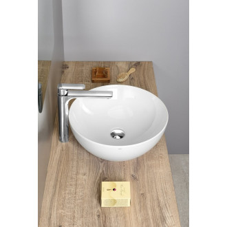 PURA keramické umyvadlo na desku, průměr 42cm, bílá ExtraGlaze 885111