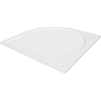 ARCA sprchová vanička z litého mramoru, čtvrtkruh 90x90cm, R550, bílá PA559