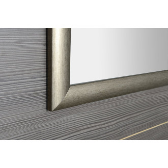 VALERIA zrcadlo v dřevěném rámu 580x780mm, platina NL393