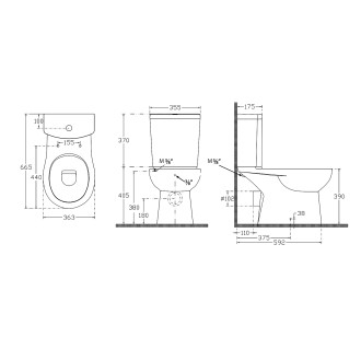 KAIRO CLEANWASH WC kombi s bidet. sprškou, zadní odpad, bílá PC106