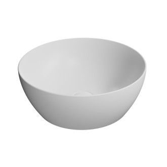 PURA keramické umyvadlo na desku, průměr 42cm, bílá mat 885109