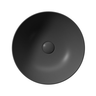 PURA keramické umyvadlo na desku, průměr 42cm, černá mat 885126