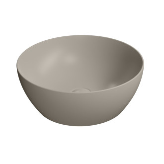 PURA keramické umyvadlo na desku, průměr 42cm, tortora mat 885105