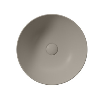 PURA keramické umyvadlo na desku, průměr 42cm, tortora mat 885105