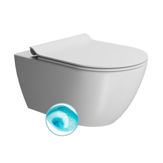 PURA závěsná WC mísa, Swirlflush, 36x55cm, bílá dual-mat 881509