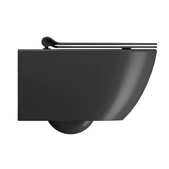 PURA závěsná WC mísa, Swirlflush, 36x55cm, černá dual-mat 881526