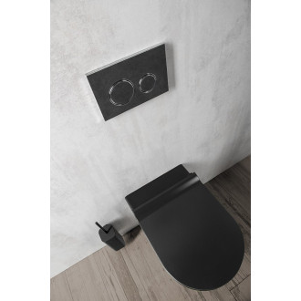 PURA závěsná WC mísa, Swirlflush, 36x55cm, černá dual-mat 881526