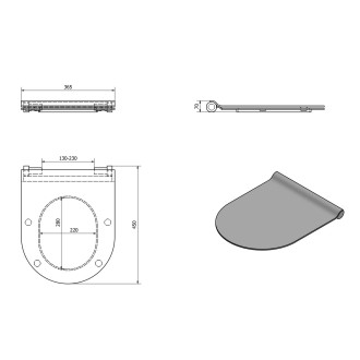 PURA WC sedátko, SLIM, Soft Close, ghiaccio mat/chrom MS86CSN15