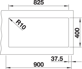 Blanco SUBLINE 480/320-U dřez pod desku černá granit 525 993