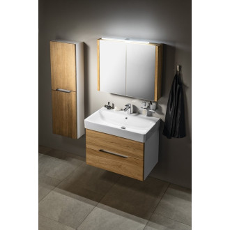 MEDIENA umyvadlová skříňka 77x50,5x49cm, bílá mat/dub natural MD082