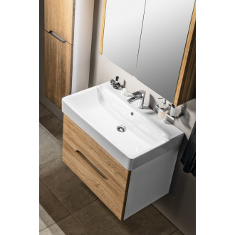 MEDIENA umyvadlová skříňka 77x50,5x49cm, bílá mat/dub natural MD082