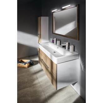 MEDIENA umyvadlová skříňka 117x50,5x48,5cm, bílá mat/dub graphite MD121