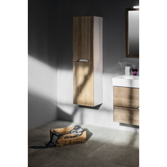 MEDIENA skříňka vysoká 35x140x30cm, 2x dvířka, levá/pravá, bílá mat/dub graphite MD351