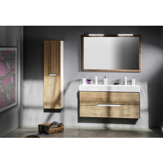 MEDIENA skříňka vysoká 35x140x30cm, 2x dvířka, levá/pravá, bílá mat/dub graphite MD351