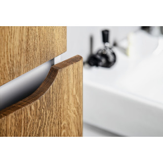 MEDIENA skříňka vysoká 35x140x30cm, 2x dvířka, levá/pravá, bílá mat/dub natural MD352